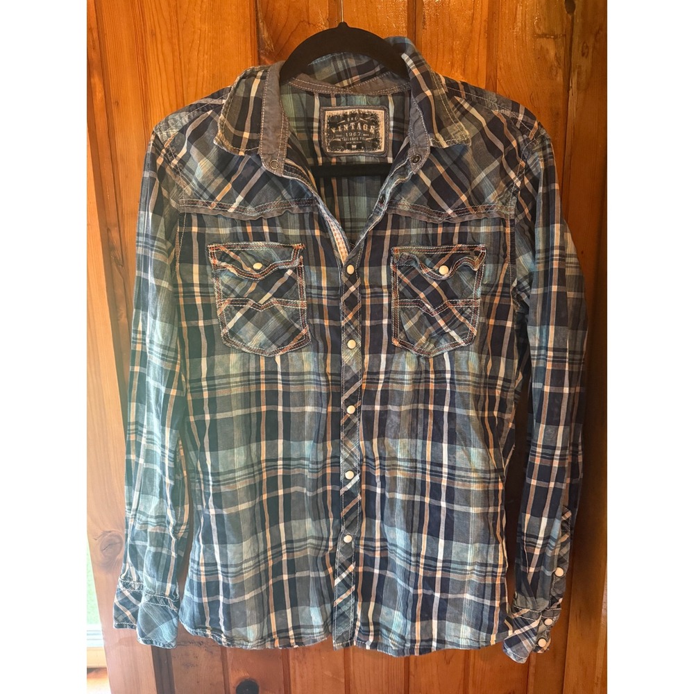 BKE Vintage 1967 Men's Button Up Flannel Size M Tailored‎ Fit